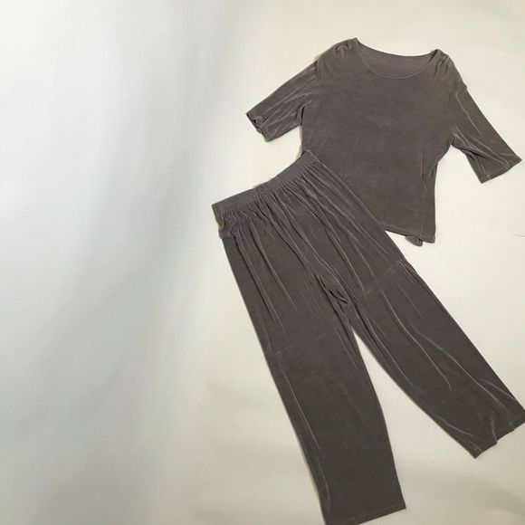 Vintage 90s Taupe matching stretchy set sz med - Picture 4 of 4